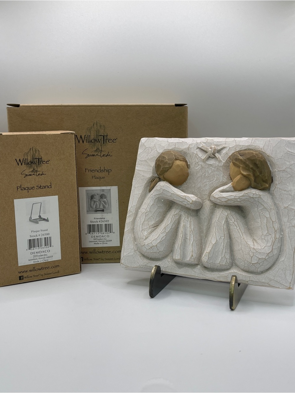 Willow Tree Cream and Tan Friendship Plaque